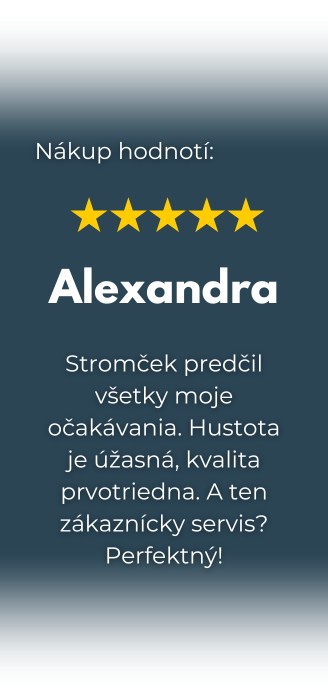 recenzia na umelý stromček-alexandra